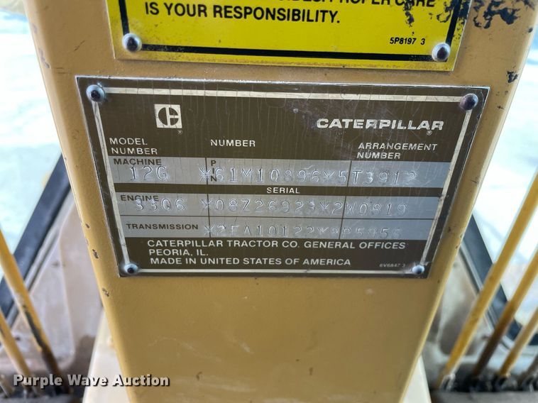 image for item DP0250 1976 Caterpillar 12G  motor grader