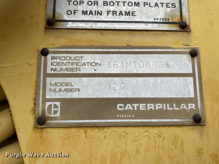 image for item DP0250 1976 Caterpillar 12G  motor grader