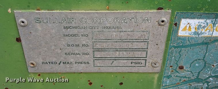 image for item DP0258 Sullair 185Q  air compressor