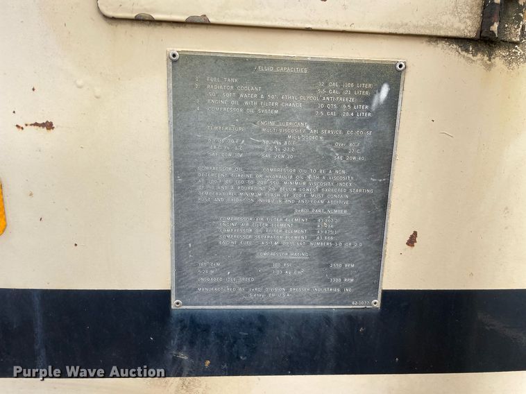 image for item DP0259 Leroi 185  air compressor