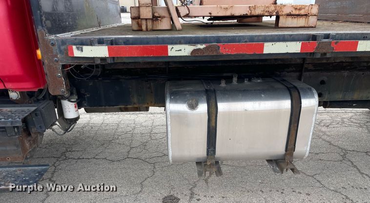 image for item DP0264 2007 Hino 268  flatbed truck with crash attenuator