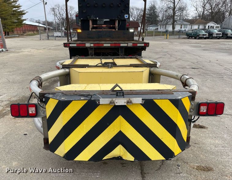 image for item DP0264 2007 Hino 268  flatbed truck with crash attenuator