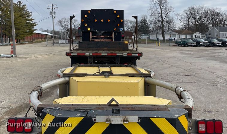 image for item DP0264 2007 Hino 268  flatbed truck with crash attenuator