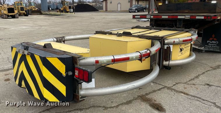 image for item DP0264 2007 Hino 268  flatbed truck with crash attenuator