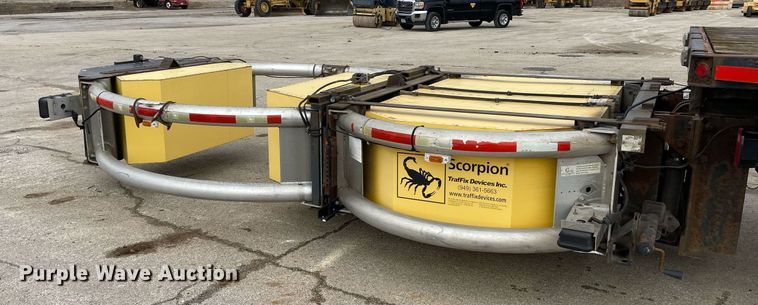 image for item DP0264 2007 Hino 268  flatbed truck with crash attenuator