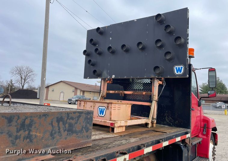 image for item DP0264 2007 Hino 268  flatbed truck with crash attenuator