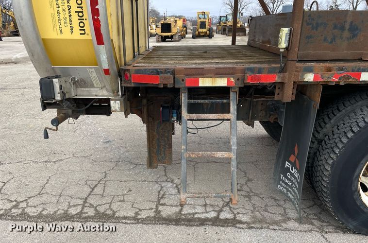 image for item DP0264 2007 Hino 268  flatbed truck with crash attenuator