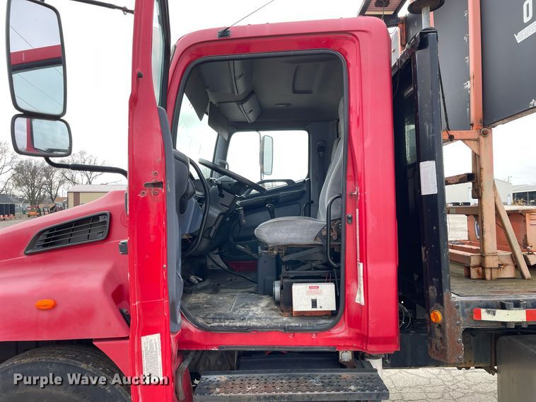 image for item DP0264 2007 Hino 268  flatbed truck with crash attenuator