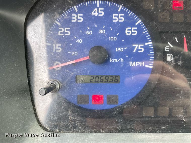 image for item DP0264 2007 Hino 268  flatbed truck with crash attenuator