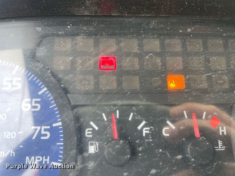 image for item DP0264 2007 Hino 268  flatbed truck with crash attenuator