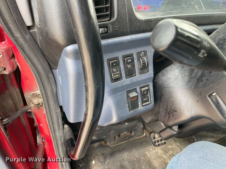 image for item DP0264 2007 Hino 268  flatbed truck with crash attenuator