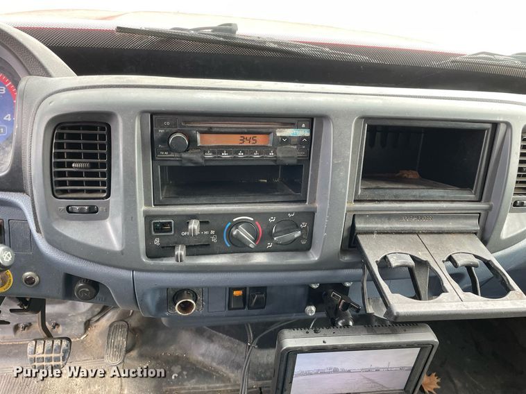 image for item DP0264 2007 Hino 268  flatbed truck with crash attenuator