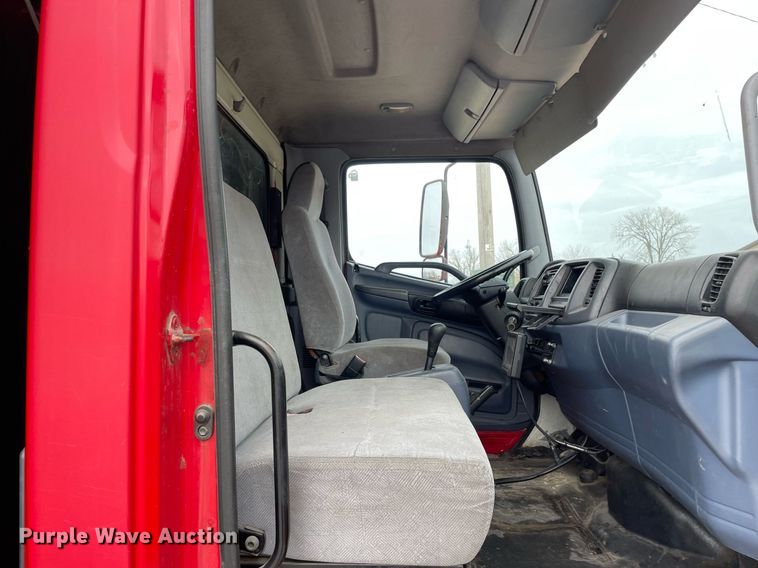 image for item DP0264 2007 Hino 268  flatbed truck with crash attenuator