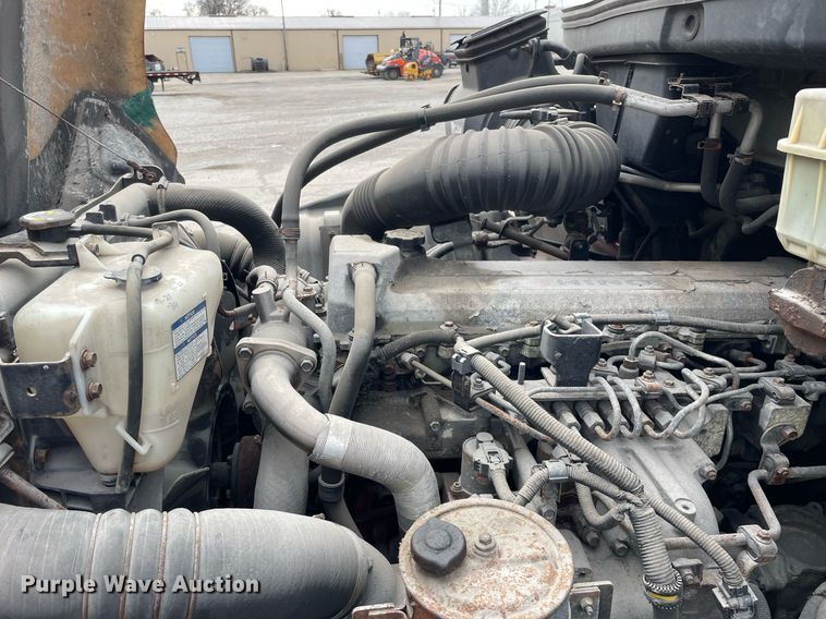 image for item DP0264 2007 Hino 268  flatbed truck with crash attenuator