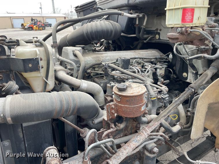 image for item DP0264 2007 Hino 268  flatbed truck with crash attenuator