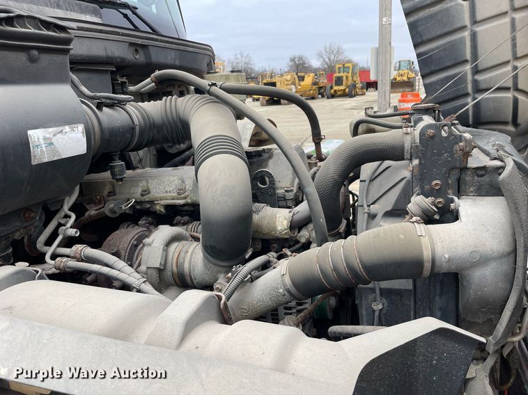 image for item DP0264 2007 Hino 268  flatbed truck with crash attenuator