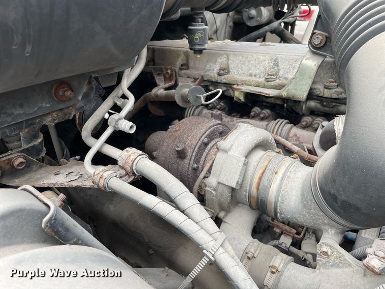 image for item DP0264 2007 Hino 268  flatbed truck with crash attenuator