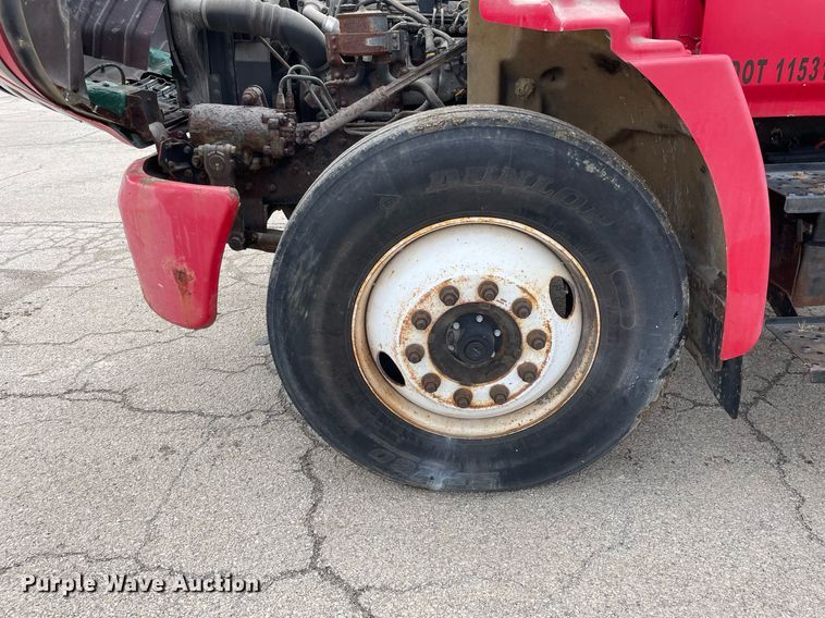 image for item DP0264 2007 Hino 268  flatbed truck with crash attenuator