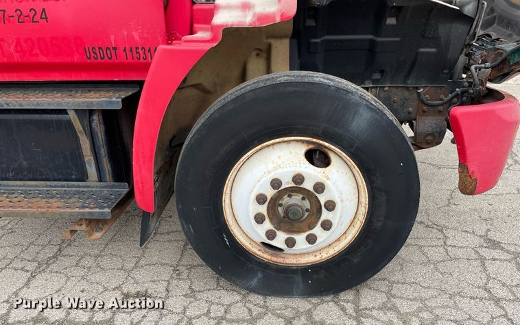 image for item DP0264 2007 Hino 268  flatbed truck with crash attenuator