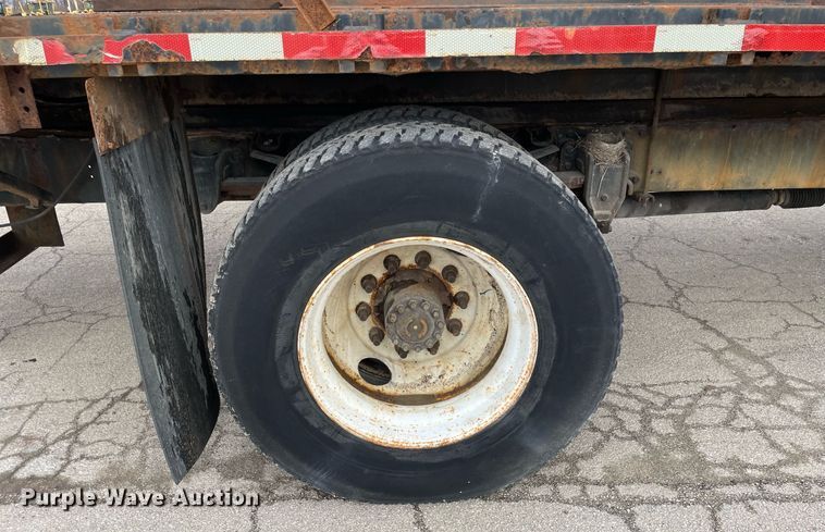 image for item DP0264 2007 Hino 268  flatbed truck with crash attenuator