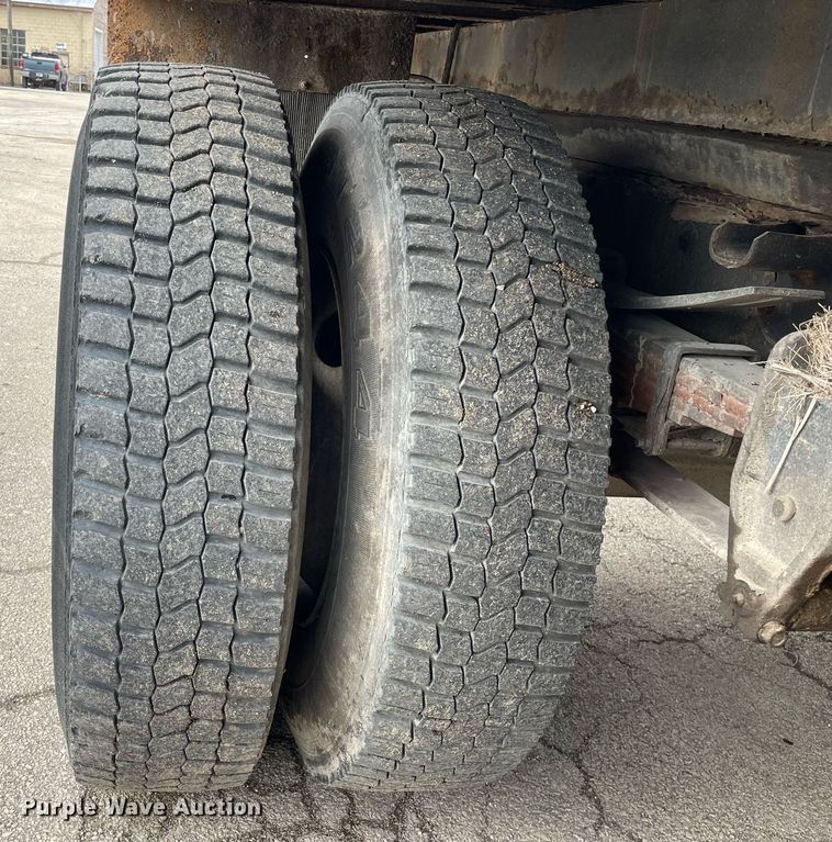 image for item DP0264 2007 Hino 268  flatbed truck with crash attenuator