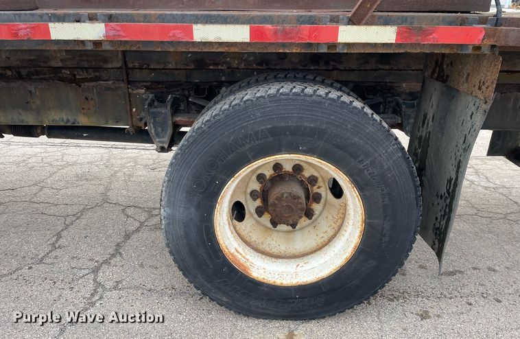 image for item DP0264 2007 Hino 268  flatbed truck with crash attenuator