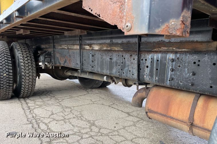 image for item DP0265 2000 International  4700 flatbed truck with crash attenuator