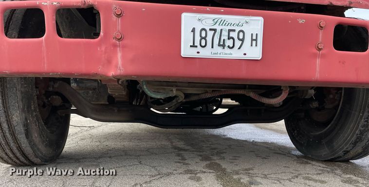 image for item DP0265 2000 International  4700 flatbed truck with crash attenuator