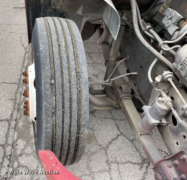 image for item DP0265 2000 International  4700 flatbed truck with crash attenuator