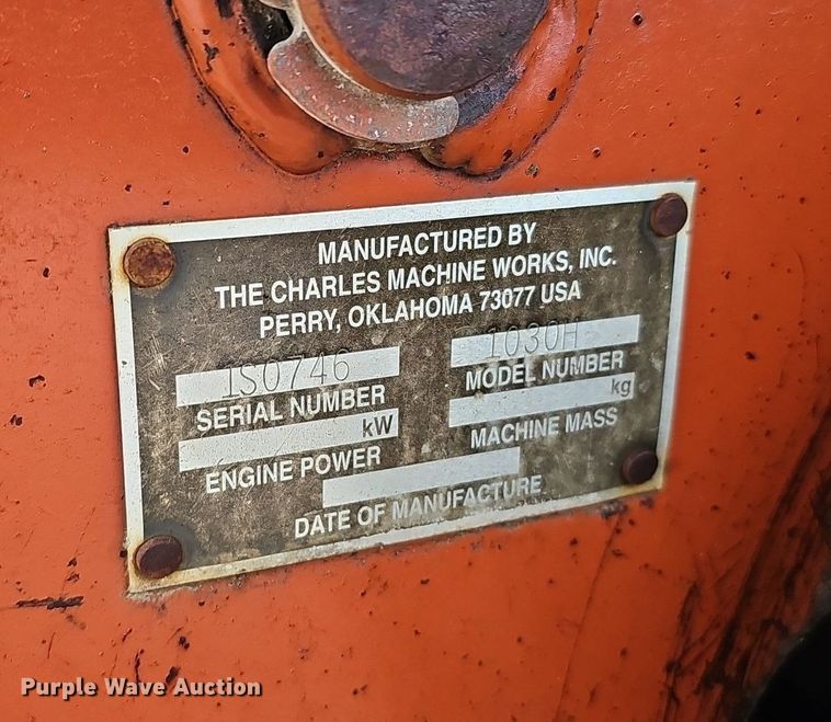 image for item DP0797 1999 Ditch Witch 1030H  trencher