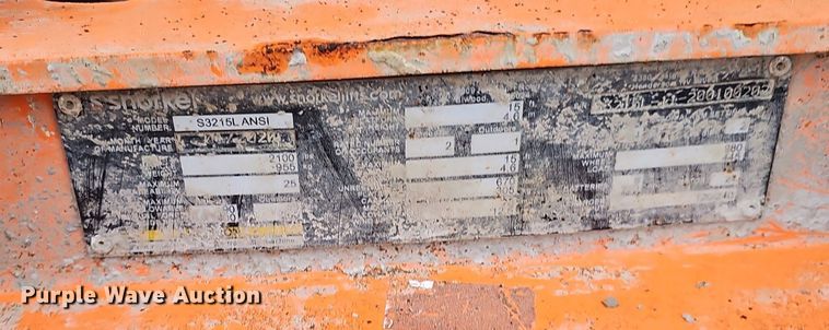 image for item DP0802 2020 Snorkel S3215L  scissor lift