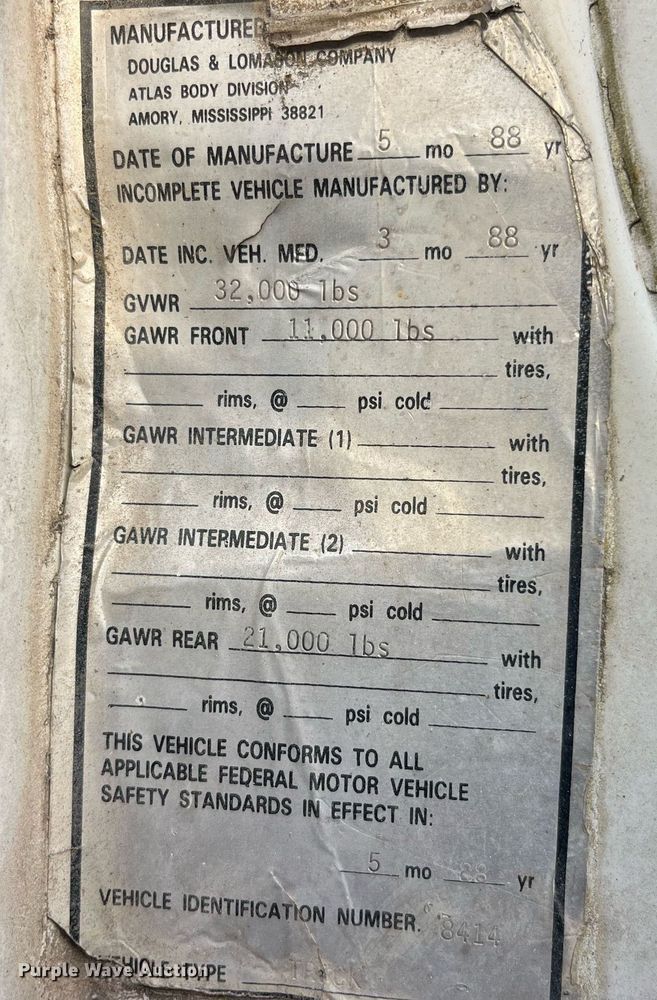 image for item DP2186 1988 Chevrolet  Kodiak  crane truck