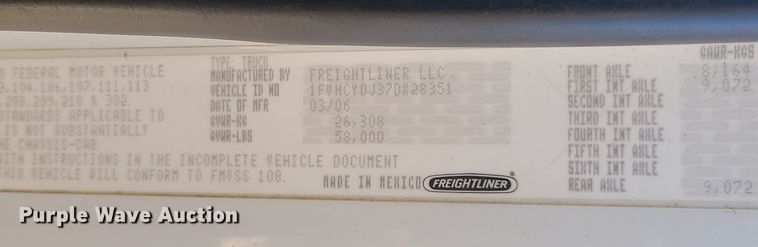 image for item DR7856 2007 Freightliner Business Class M2  crane truck