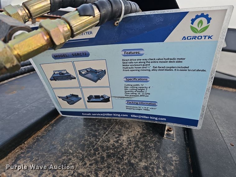 image for item IO9796 2023 Mower King SSRC  skid steer rotary mower