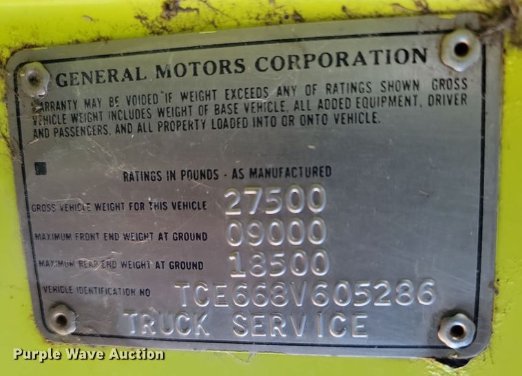 image for item KT9932 1978 GMC 6500 Sierra  flatbed truck