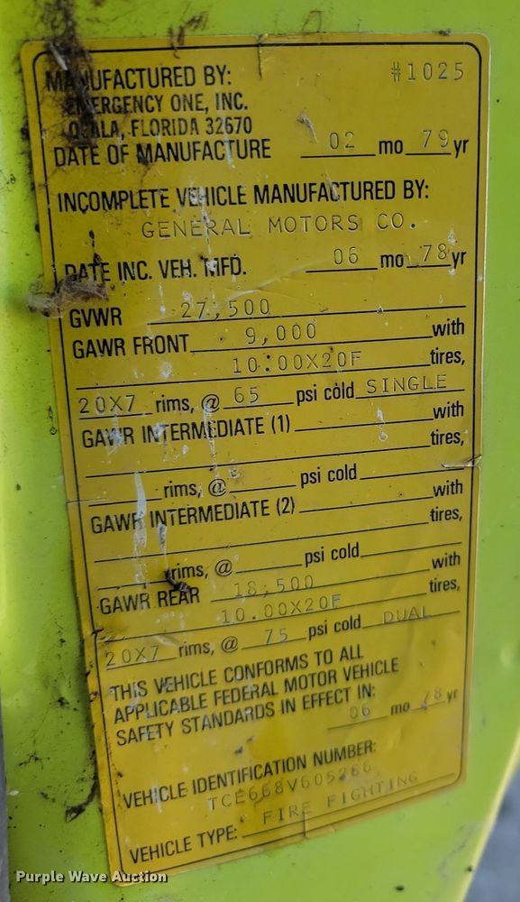 image for item KT9932 1978 GMC 6500 Sierra  flatbed truck