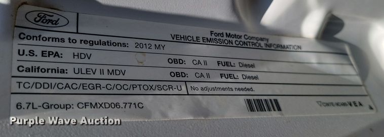 image for item KT9934 2012 Ford  F350 Super Duty Lariat  Crew Cab pickup truck