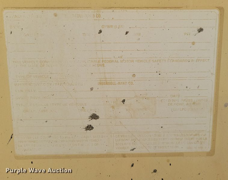 image for item LC9468 Ingersoll Rand 185 air compressor