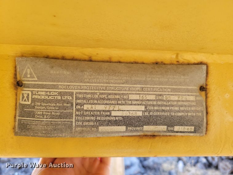 image for item LC9474 1978 Caterpillar 977L  track loader