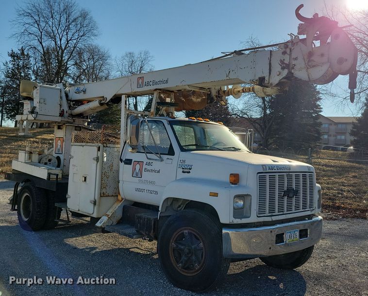 image for item LC9477 1992 Chevrolet Kodiak C6500  digger derrick truck
