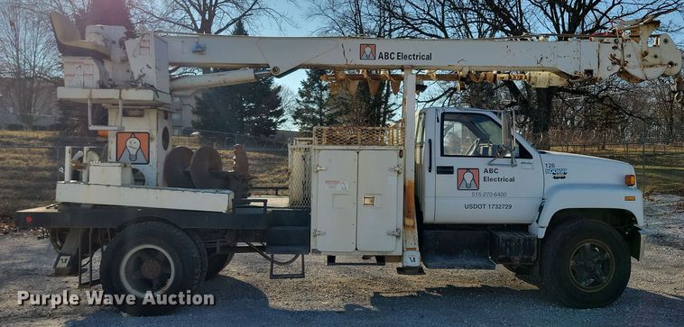 image for item LC9477 1992 Chevrolet Kodiak C6500  digger derrick truck