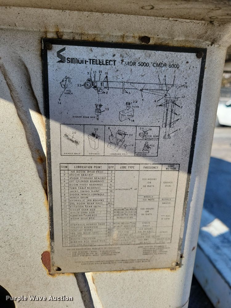 image for item LC9477 1992 Chevrolet Kodiak C6500  digger derrick truck