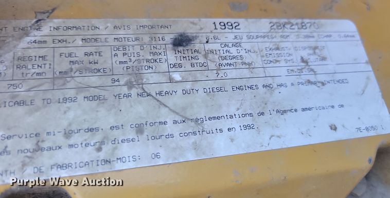 image for item LC9477 1992 Chevrolet Kodiak C6500  digger derrick truck