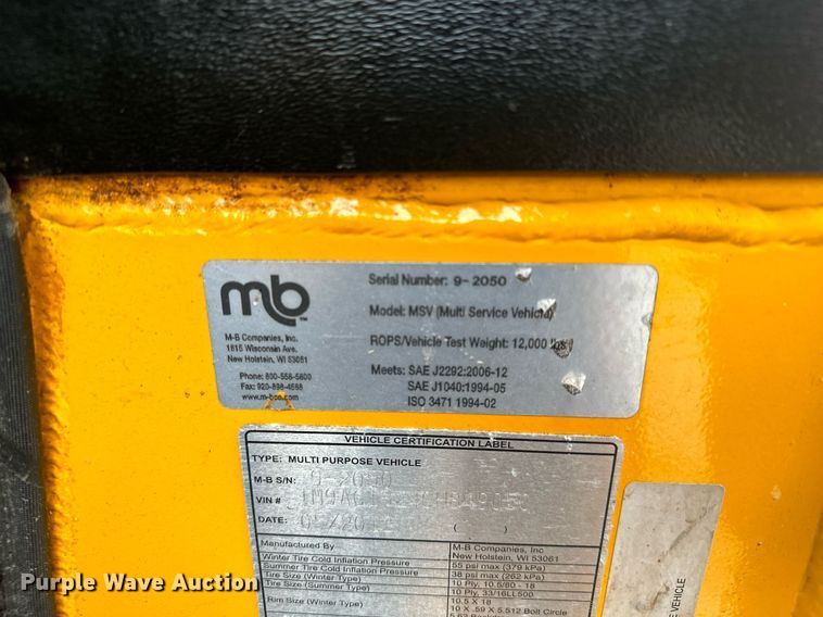 image for item LO9441 2012 MB MSV  municipal tractor