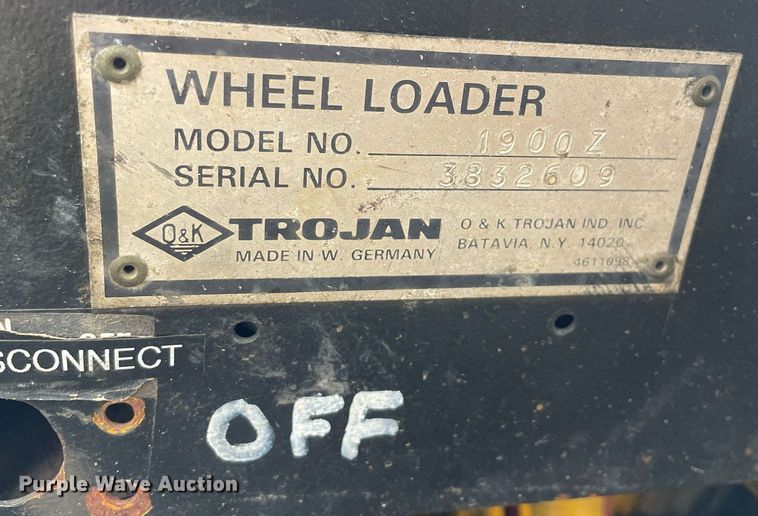 image for item LV9957 1988 Trojan 1900Z  wheel loader