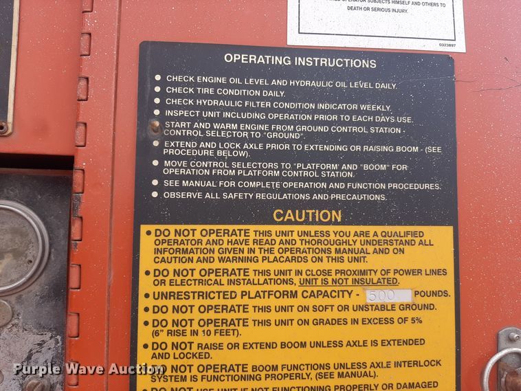 image for item LX9992 1995 Snorkelift TB80 boom lift