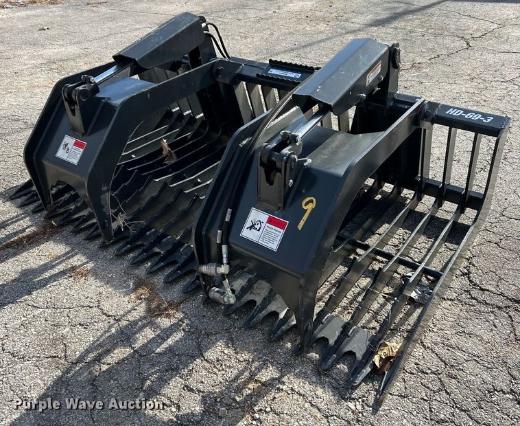 image for item NE9655 Stout HD-69-3  skid steer rock grapple bucket