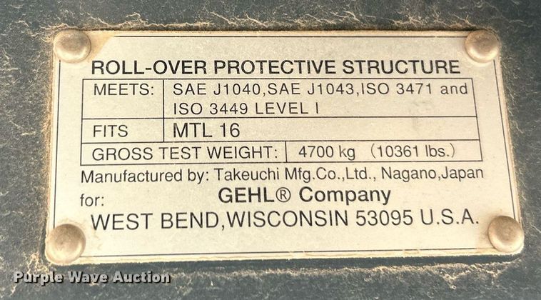 image for item NE9657 2007 Mustang MTL16  tracked skid steer loader