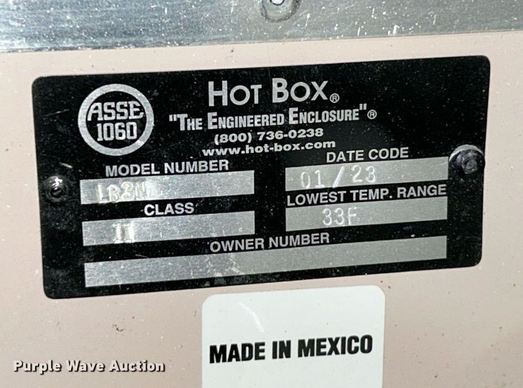 image for item NE9670 Hot Box LB3N  insulated enclosure