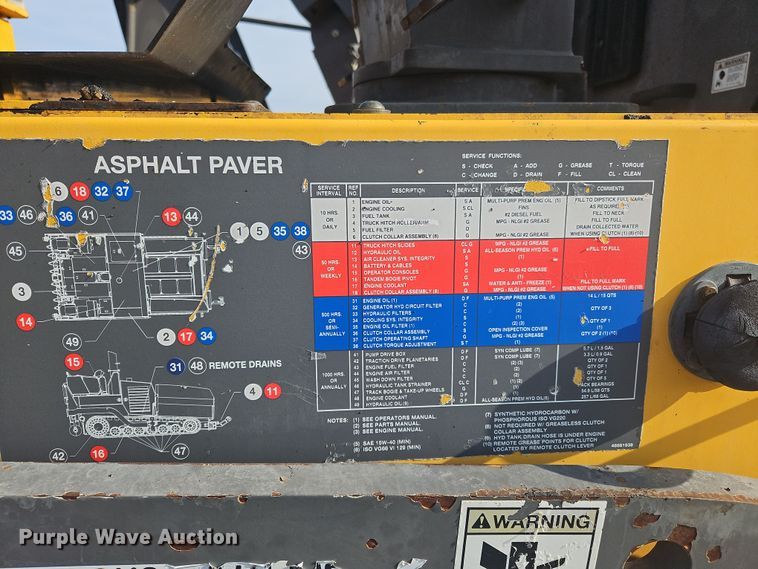 image for item NZ9106 2011 Volvo PF6110 paver